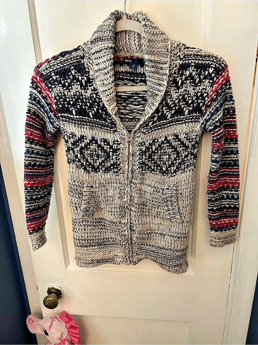 GapKids Girls Sweater Gray & Navy